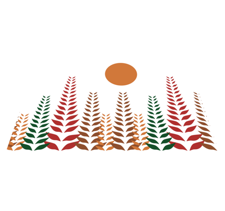 Moderne dækkeserviet med stilfuldt bladmønster - TenStickers