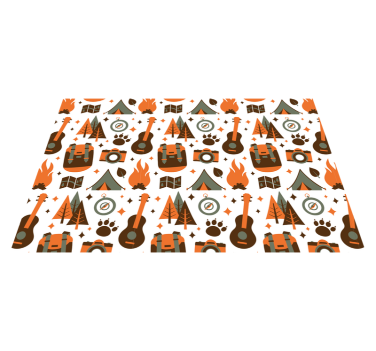 Dækkeserviet børn camping eventyr elementer - TenStickers
