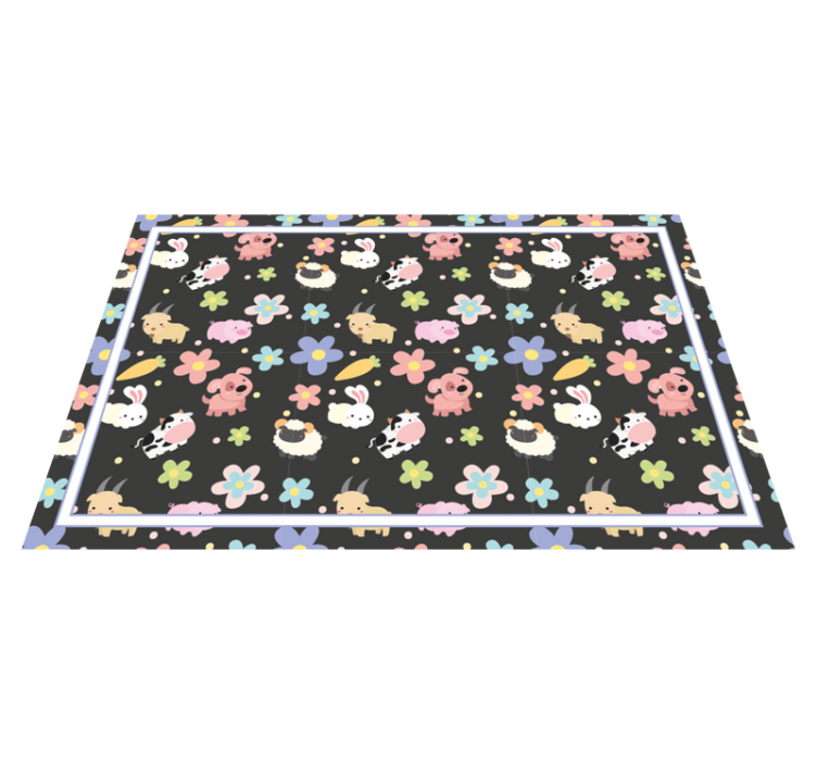 Dækkeserviet børn med charmerende dyreillustrationer - TenStickers