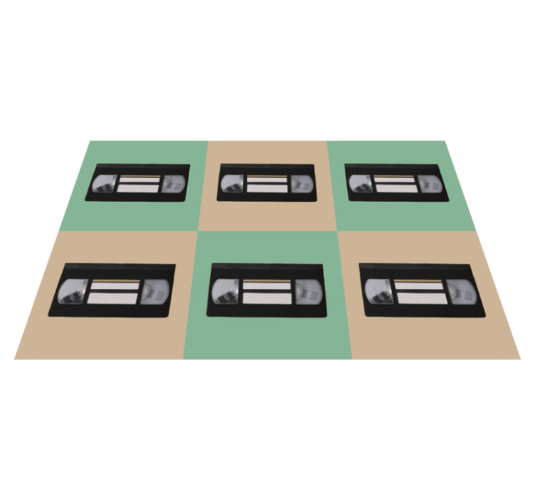 Original dækkeserviet med vintage vhs bånd mønster - TenStickers