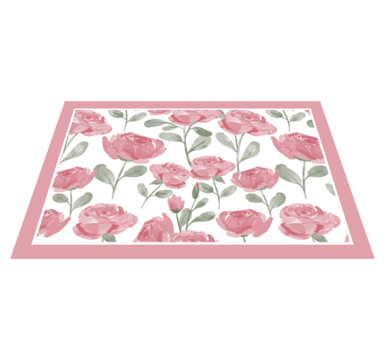 Naturlige vintage rosemønster elegante dækkeservietter - TenStickers