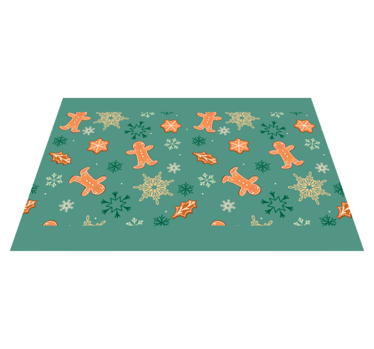Jule dækkeserviet med peberkage mønstre - TenStickers