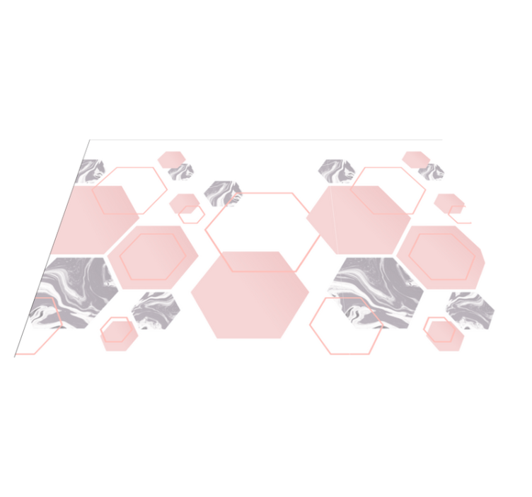 Geometriske, abstrakte sekskantede dækkeservietter - TenStickers