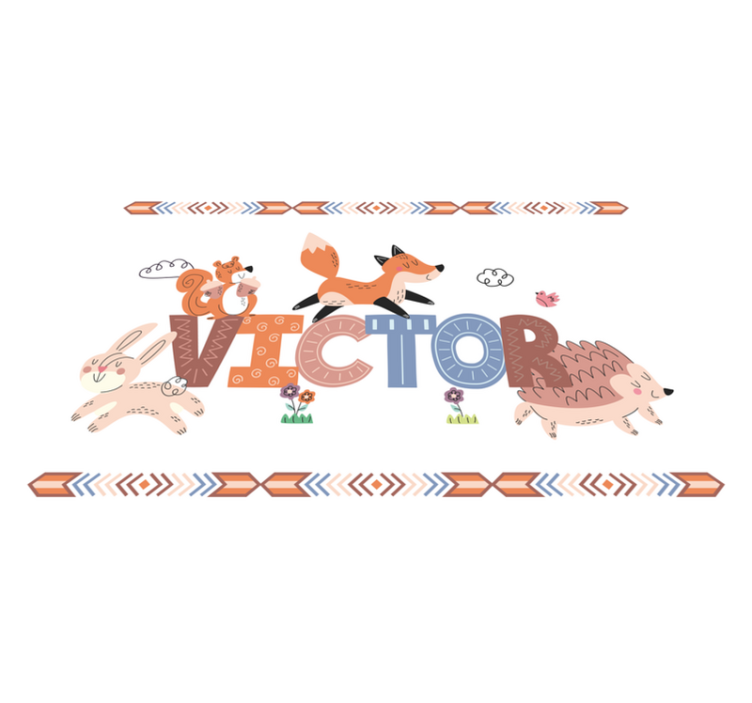 Dækkeserviet børn dyrevenner samling - TenStickers