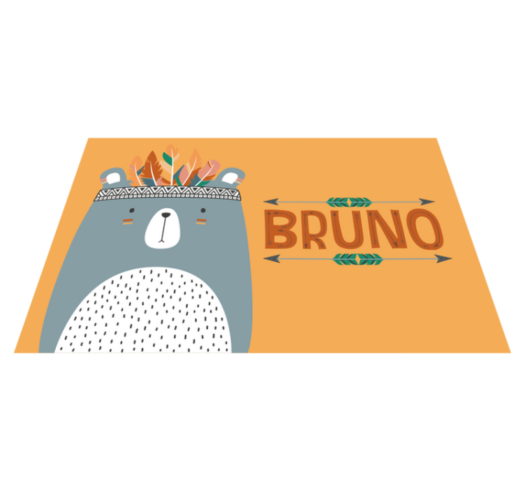 Dækkeserviet børn med sød bjørneillustration - TenStickers