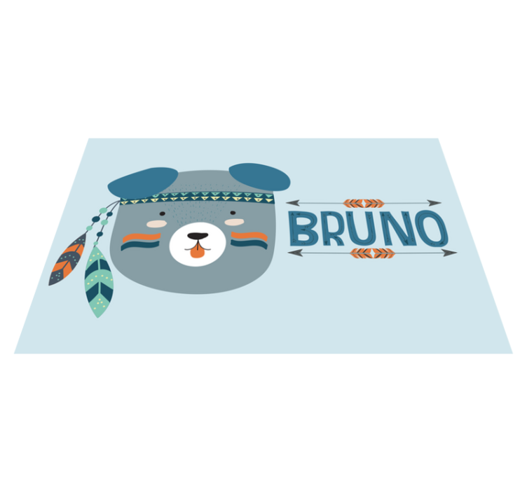 Dækkeserviet børn bamse hoved - TenStickers