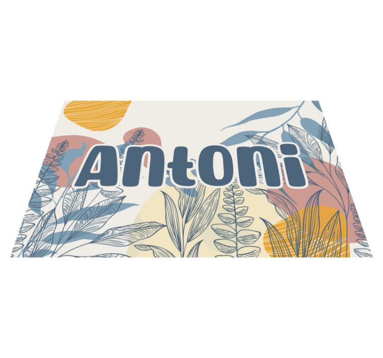 Original dækkeserviet med stilfuldt navnedesign - TenStickers