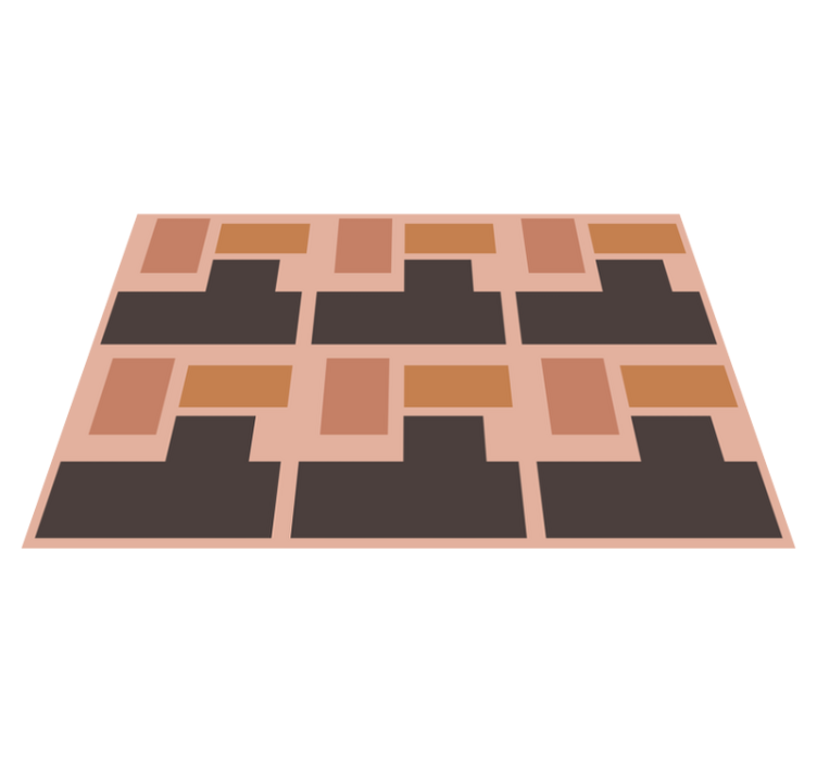 Originale dækkeservietter i brune og orange former - TenStickers