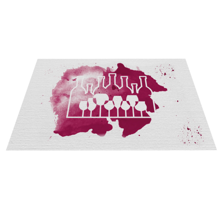 Glas og vin morderne dækkeserviet  - TenStickers