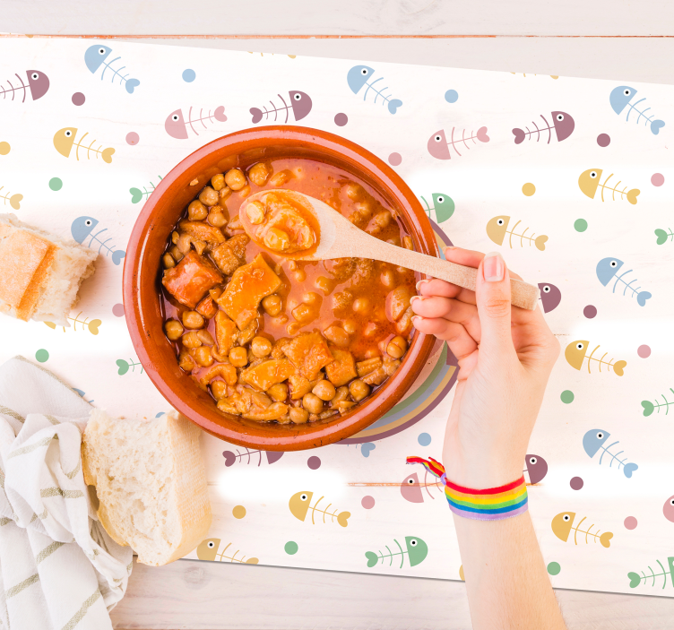 Dækkeserviet børn livlige fisk koncept - TenStickers