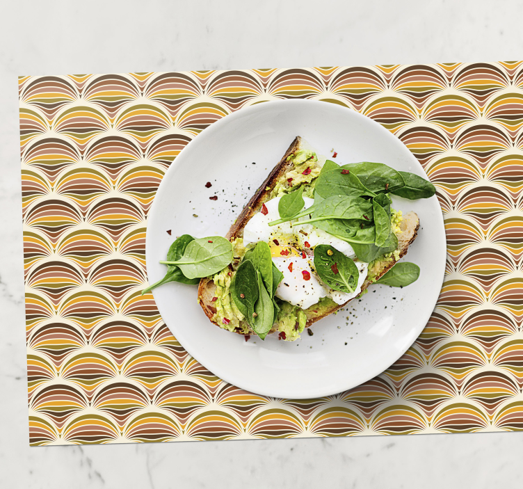 70'erne mønster teksturerede dækkeservietter - TenStickers