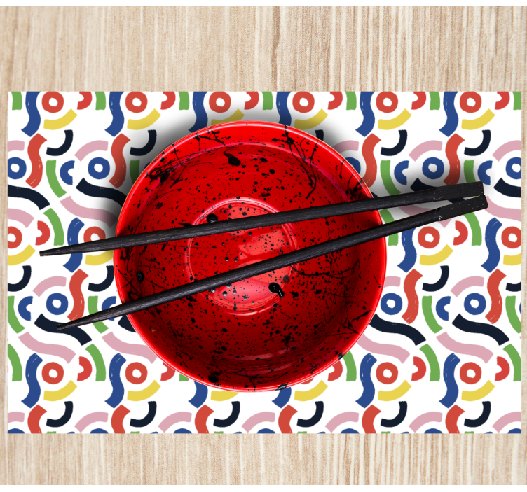 Abstrakt geometrisk maleri originale dækkeservietter - TenStickers