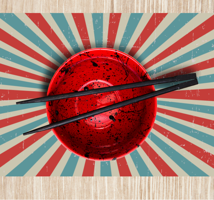 Blå og røde striber originale dækkeservietter - TenStickers