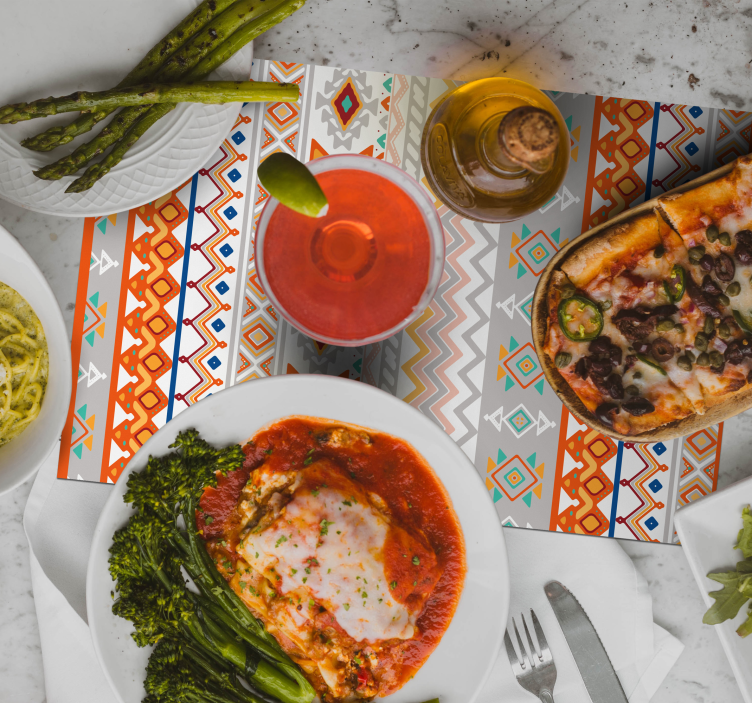 Teksturerede dækkeservietter i boheme-stil - TenStickers