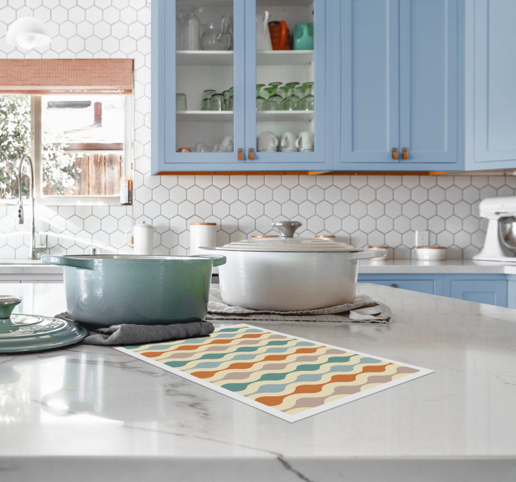 Bølget farvemønster moderne dækkeserviet - TenStickers