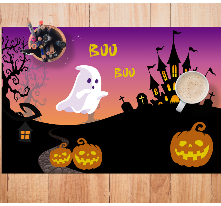 Boo halloween nat halloween dækkeservietter - TenStickers