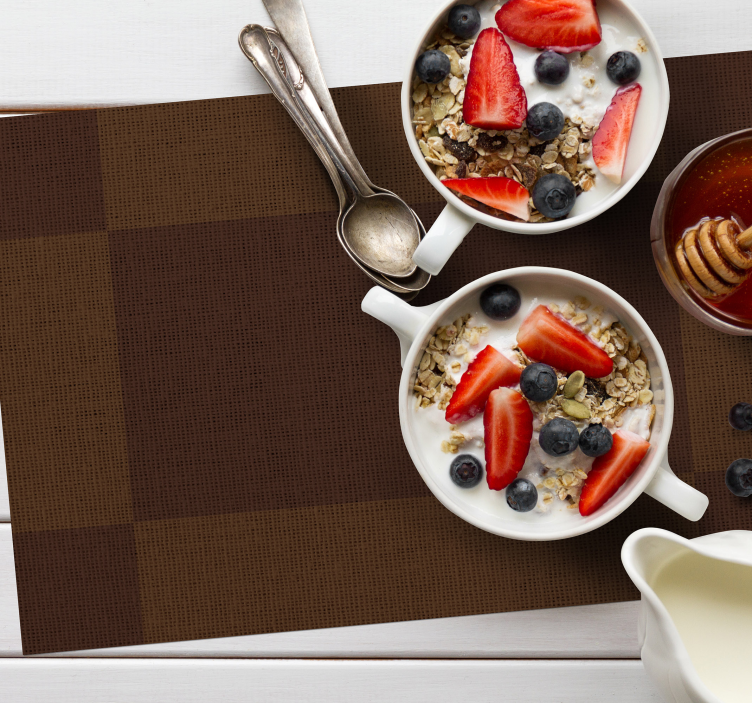 Brune rektangulærer moderne dækkeservietter - TenStickers