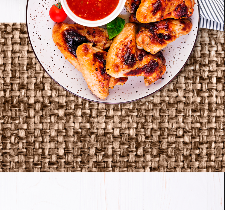 Brune håndlavede design-teksturerede dækkeservietter - TenStickers