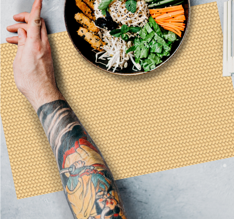 Vinyl dækkeservietter i flet tekstur - TenStickers