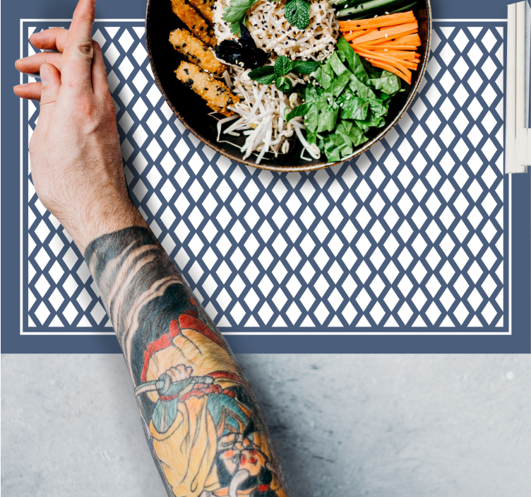 Diamantmønster moderne dækkeservietter i hampton-stil - TenStickers