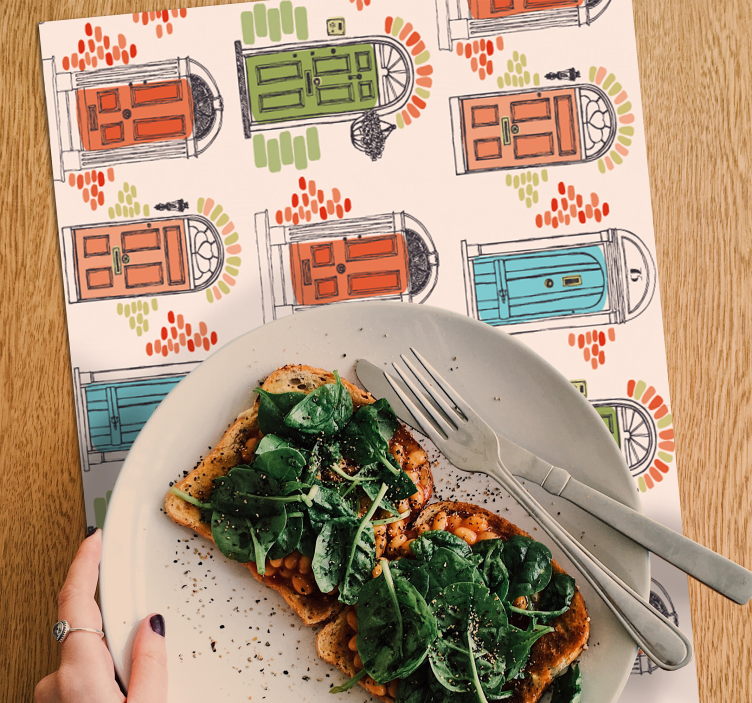 Døre til dublin vinyl dækkeservietter - TenStickers