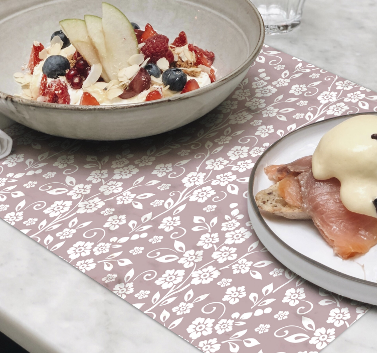 Elegante blomster mønster blomster dækkeservietter - TenStickers