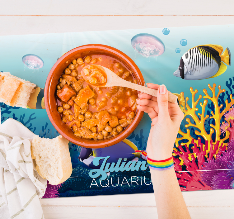 Fisk, der svømmer under havet, fisk dækkeservietter - TenStickers