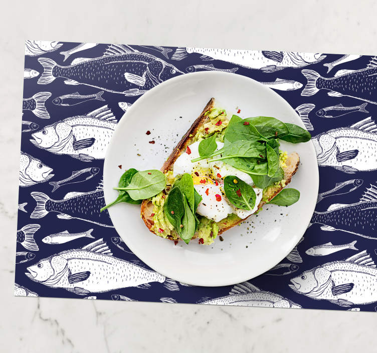 Fisk under havet dækkeservietter - TenStickers