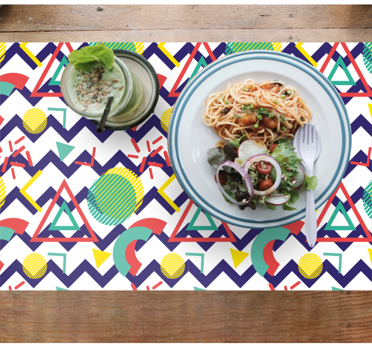Geometri mønster design moderne dækkeserviet - TenStickers