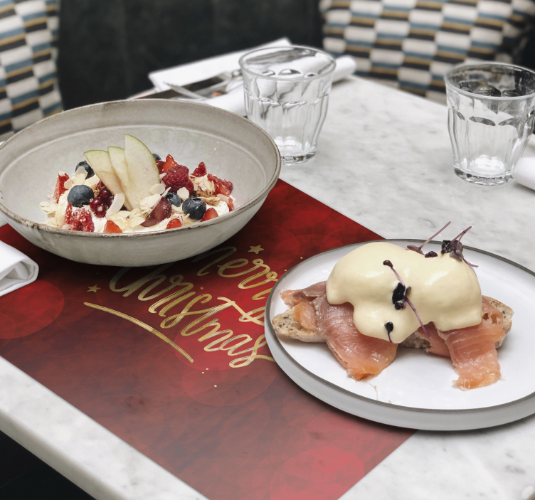 Glædelig jul i røde jul dækkeservietter - TenStickers