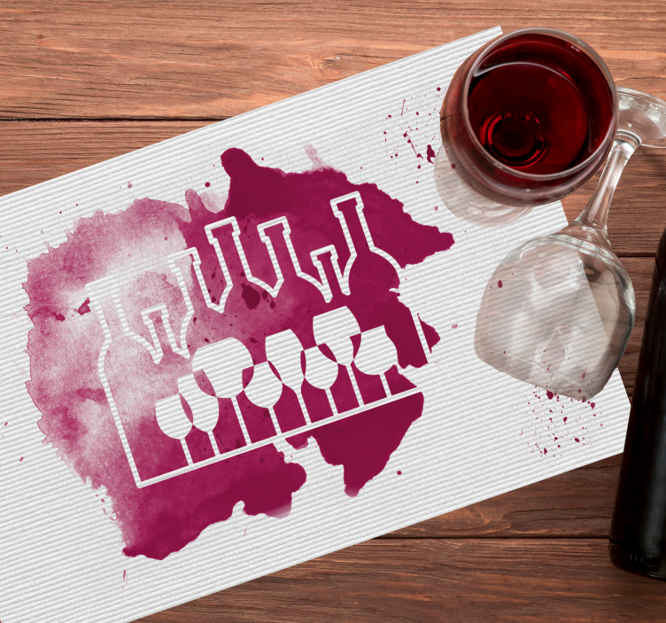 Glas og vin morderne dækkeserviet  - TenStickers