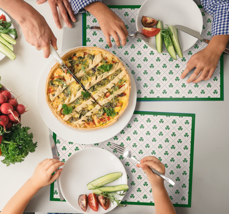 Grønne vintage mønster originale dækkeservietter - TenStickers