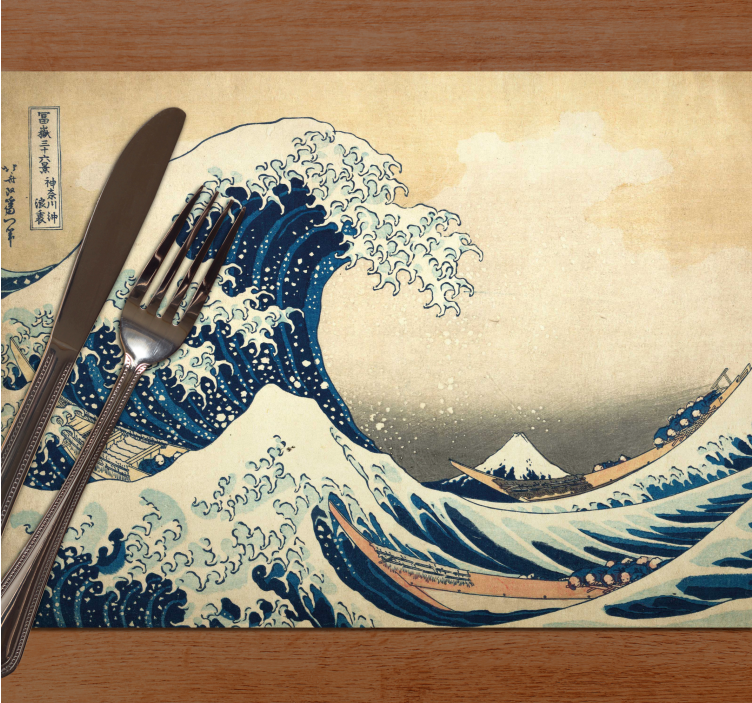 Hokusai kanagawa wave dækkeservietter - TenStickers