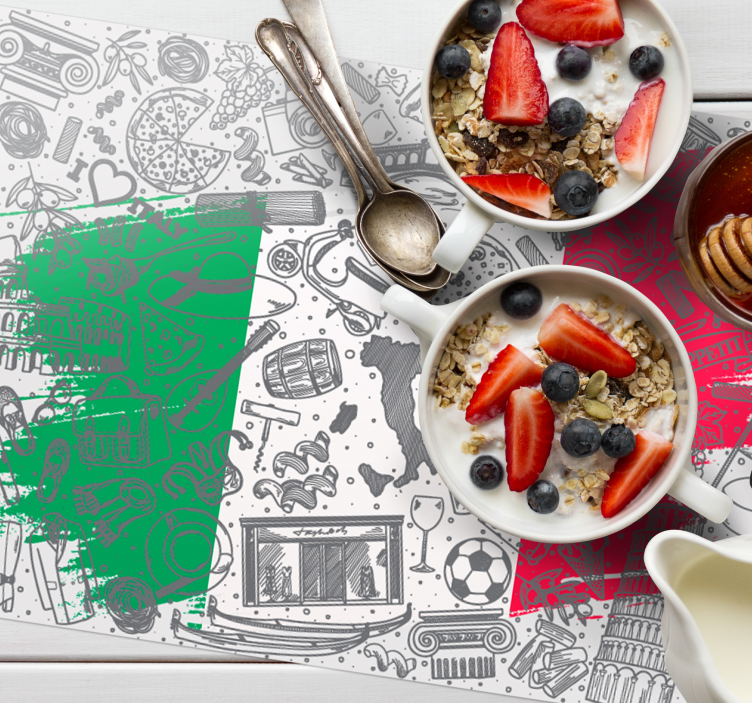 Italien baggrund restaurant dækkeservietter - TenStickers