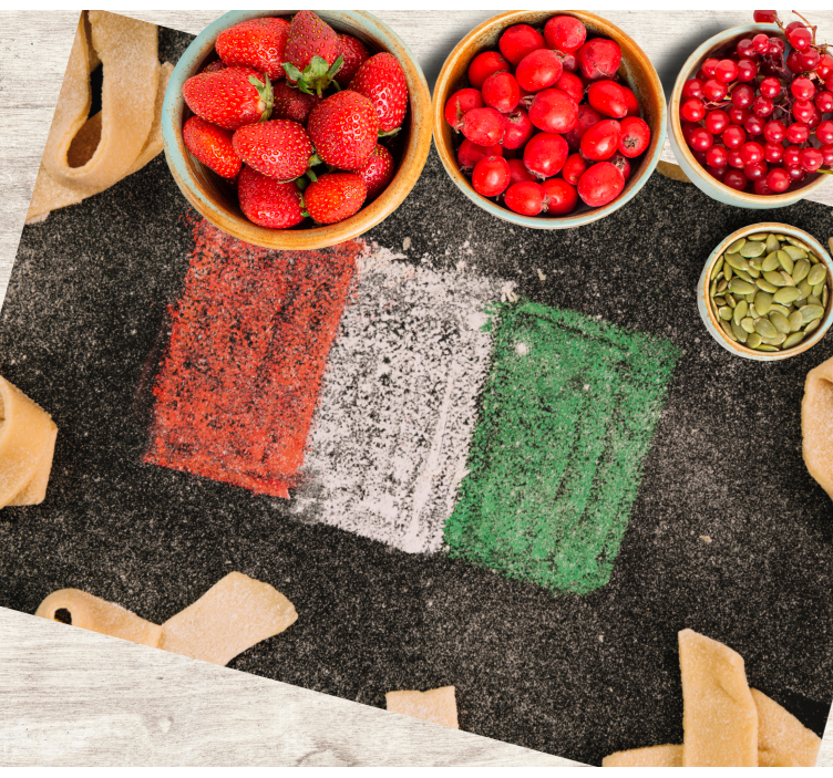 Italienske flag vinyl dækkeservietter - TenStickers