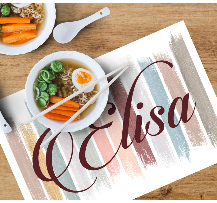 Jordfarve pensel originale dækkeservietter - TenStickers