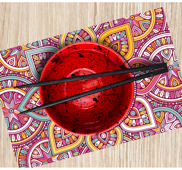 Mandala designer vinyl dækkeservietter - TenStickers