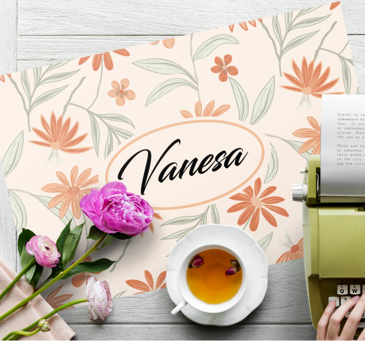 Moderne abstrakt kunst tilpassede dækkeservietter - TenStickers