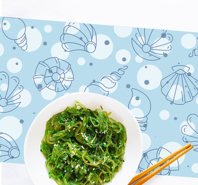 Mønster med skaller rektangulære vinylplader - TenStickers