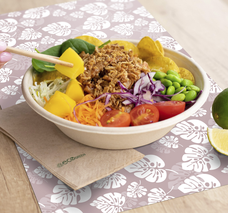 Monstera plante blomster dækkeservietter - TenStickers