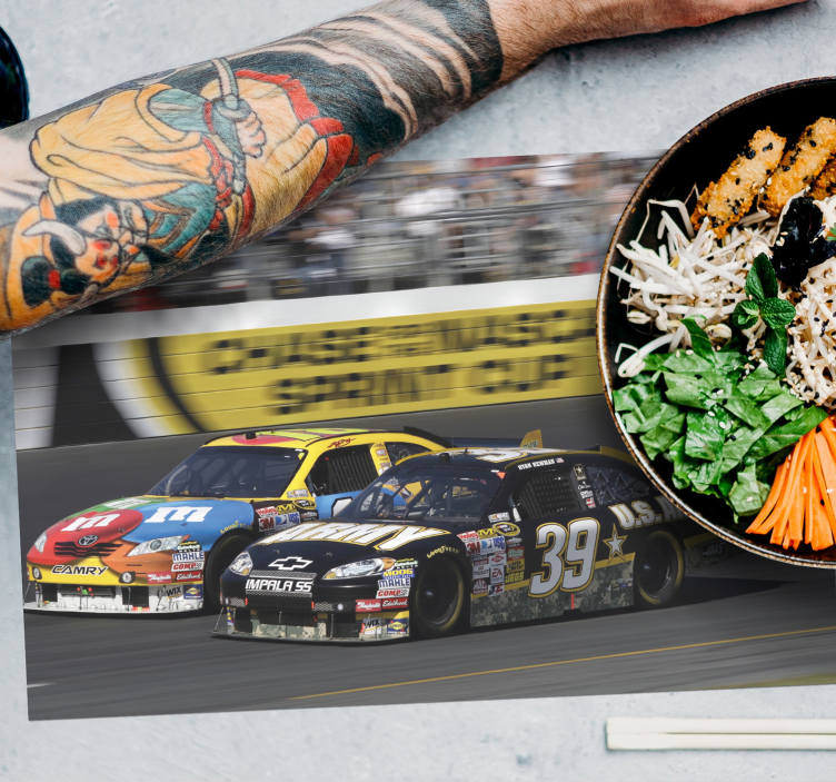 Nascar racerbiler dækkeservietter - TenStickers