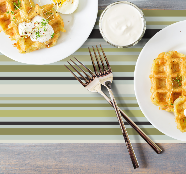 Nuancer af grønne linjer originale dækkeservietter - TenStickers