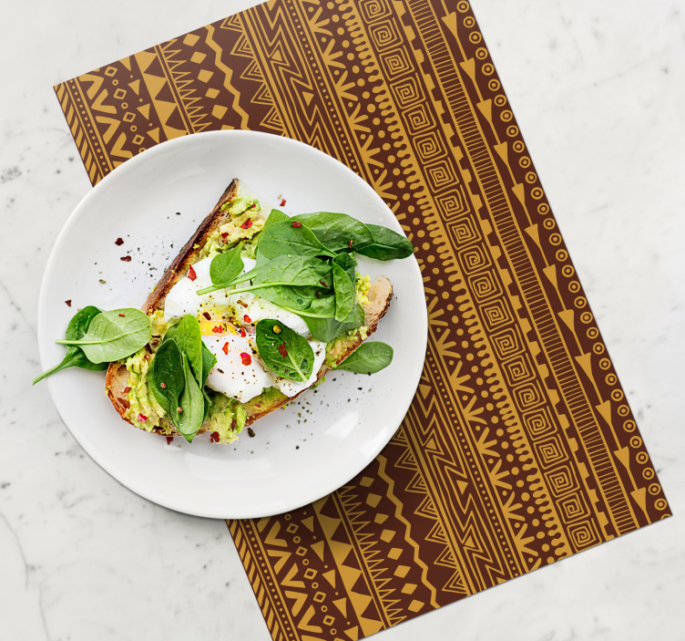 Originale brune etniske dækkeservietter - TenStickers