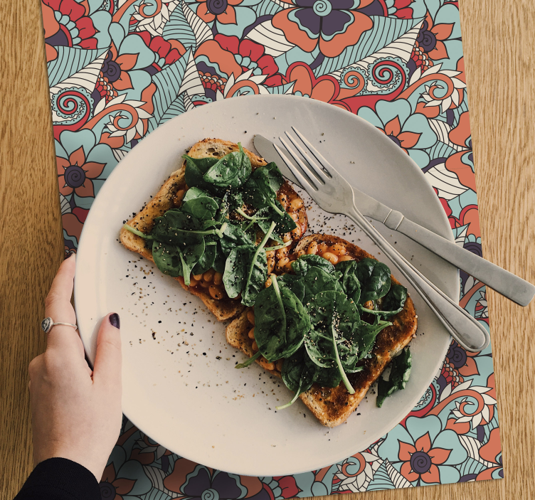 Paisley barokke blomsterplacetter - TenStickers