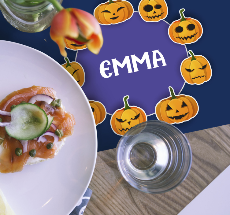 Personlig græskar dækkeserviet - TenStickers