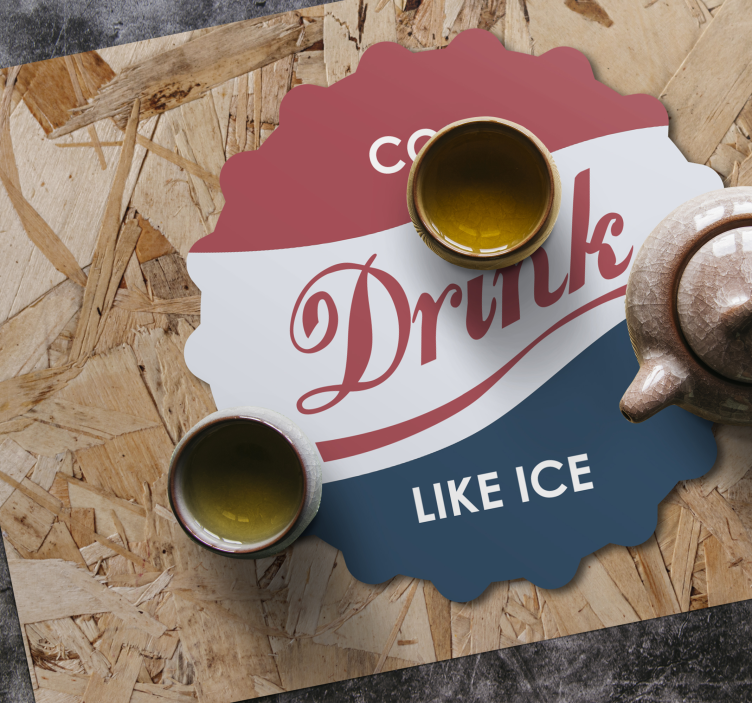 Retro sodavand dækkeserviet - TenStickers