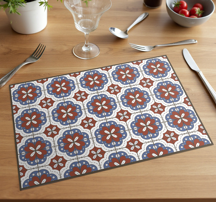 Rød hydraulik original dækkeserviet - TenStickers