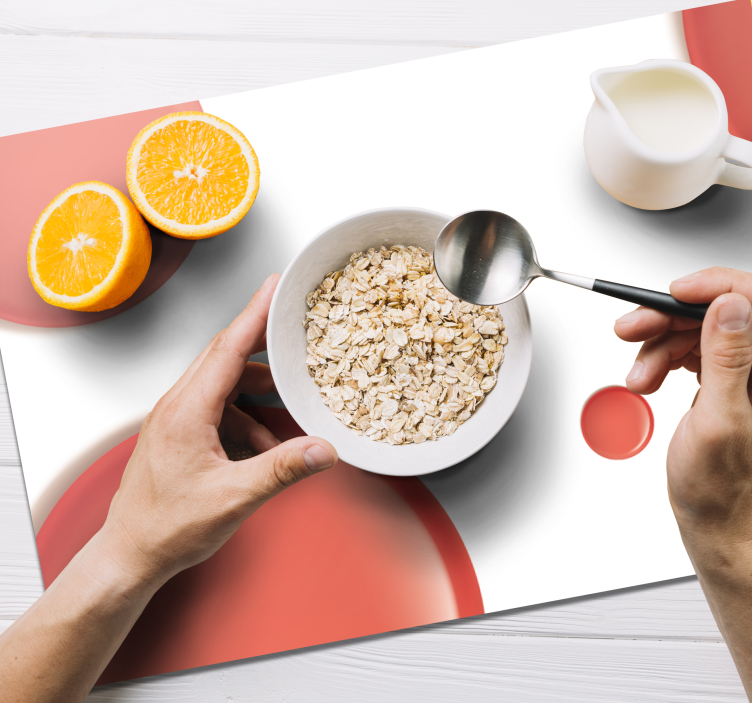 Røde moderne cirkler røde dækkeservietter - TenStickers