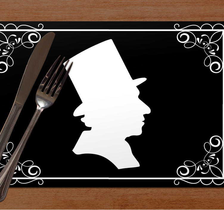 Silhuet af berømte hc andersen dækkeservietter - TenStickers