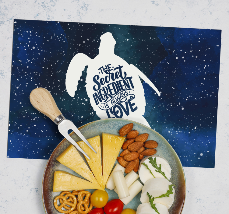 Skildpadde med galakse mønster skildpadde placemats - TenStickers